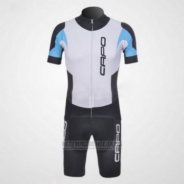 2011 Fahrradbekleidung Capo Shwarz und Wei 5 Trikot Kurzarm und Tragerhose